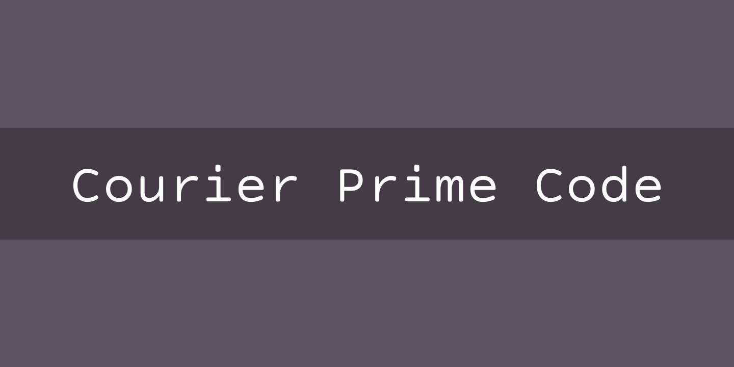 Przykład czcionki Courier Prime Code